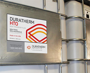 IBCs of non-toxic Duratherm HTO economical thermal fluid.